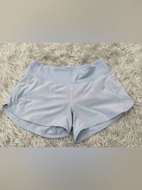 Lululemon Speed Up Short Long 4" Blue Linen Sz 2